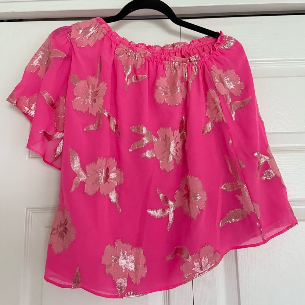 Lilly Pulitzer Pink Floral Blouse
